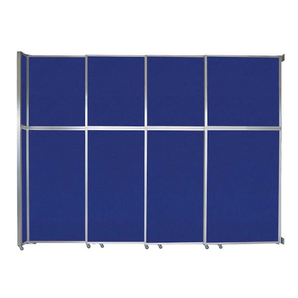 Operable Wall Sliding Room Divider 12'8" x 10'3/4" Royal Blue Fabric